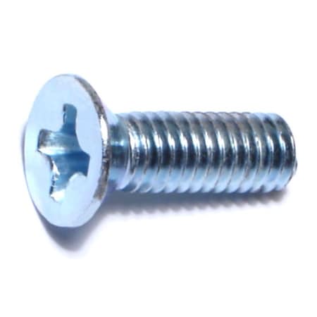 Midwest Fastener 5/16"-18 x 1 in Phillips Flat Machine Screw, Zinc Plated Steel, 15 PK 77362